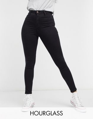 Hollister Hourglass skinny jeans in black-Blue