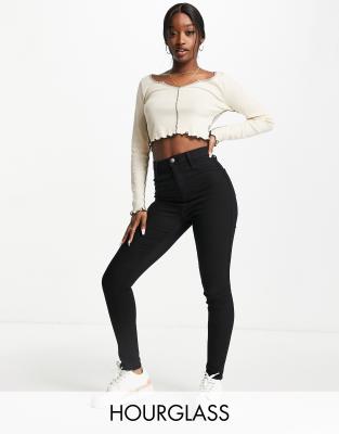 Hollister hourglass skinny jeans in black