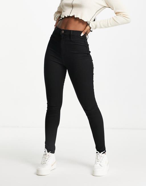 Hollister hourglass skinny jeans in black