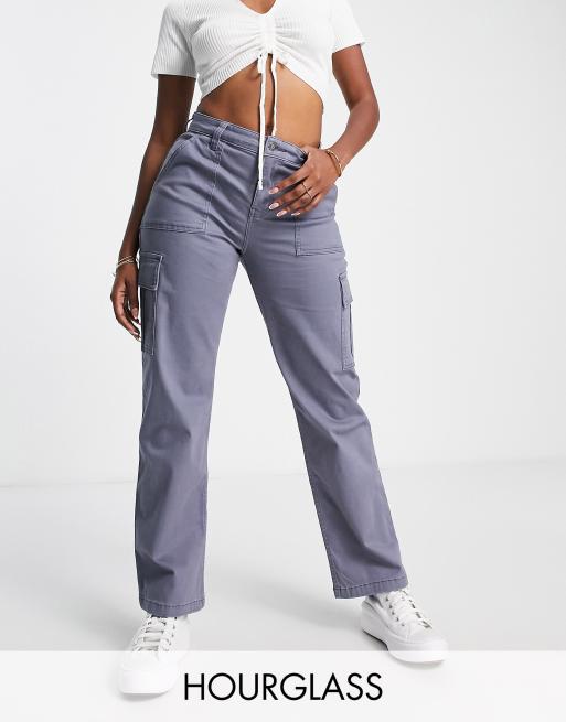 Hollister Hourglass vintage utility dad cargo pants in blue