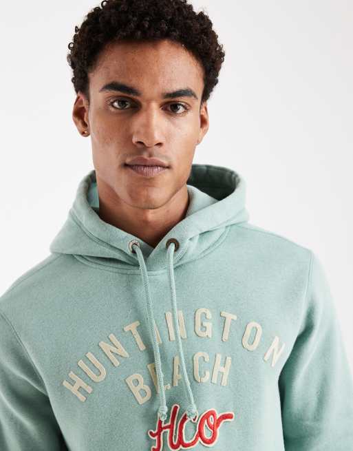 Hollister - Huntington Beach - Grøn hættetrøje med grafisk print, 5 af 5