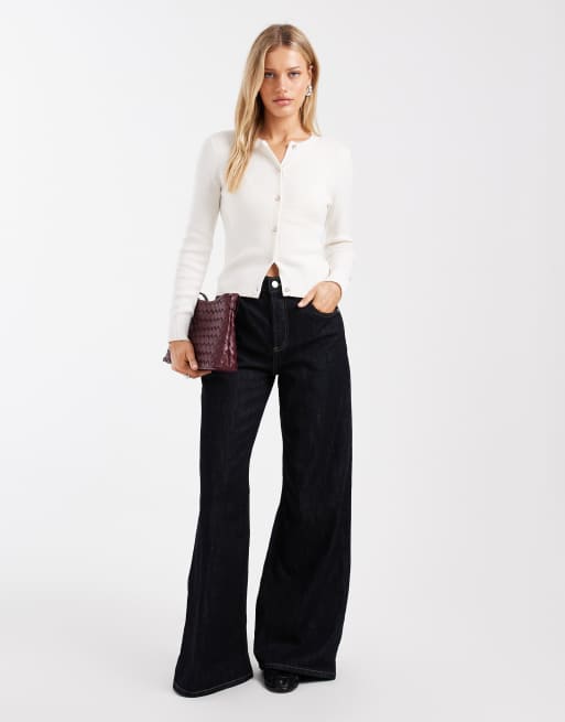 Hollister - Hvid cardigan med guldfarvede knapper, 2 af 4