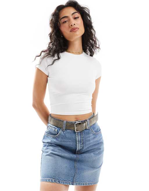 Hollister - Hvid sømløs T-shirt