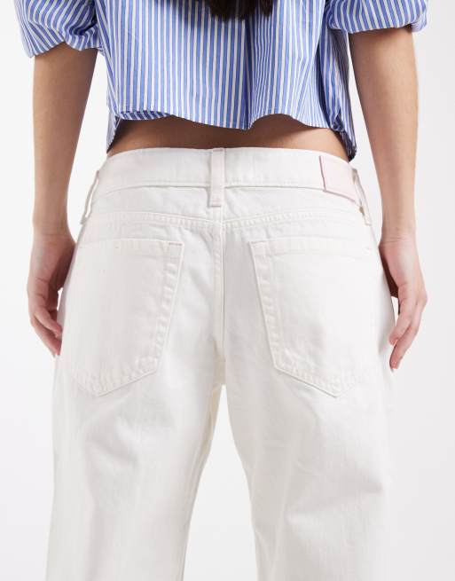 Hollister - Hvide posede jeans med lav talje, 4 af 5