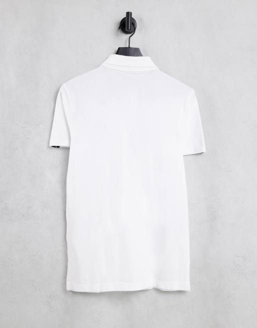 Hollister icon and sleeve tape logo polo in white, 3 of 4