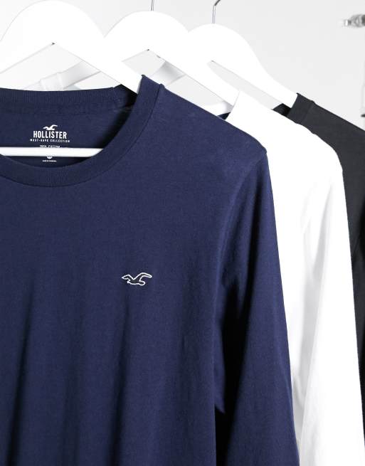 Hollister Icon Confezione multipack di 3 maglie a maniche