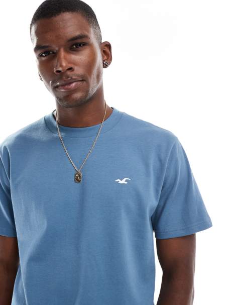 Hollister icon cooling boxy t-shirt with contrast seam detail in teal - view 1