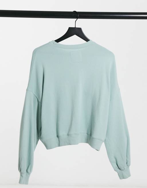 Hollister Icon crew neck sweatshirt in mint