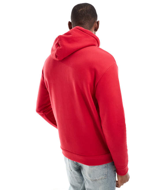 Hollister – Icon – Kapuzenpullover in Rot mit Logo, 2 von 4