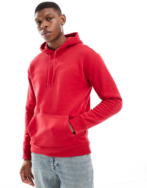 Hollister – Icon – Kapuzenpullover in Rot mit Logo ASOS