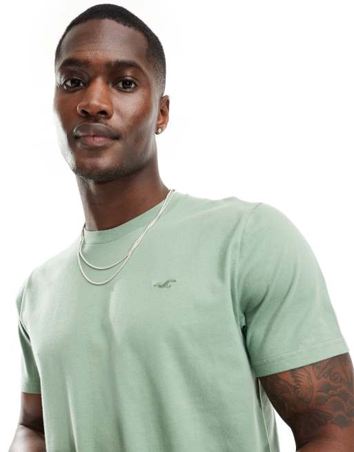 Hollister – Icon – Ljusgrön t-shirt med klassisk logga