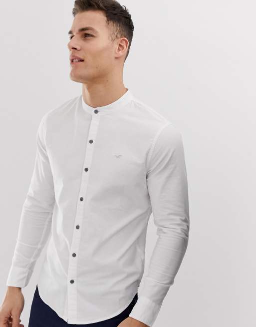 Hollister white sale collar shirt