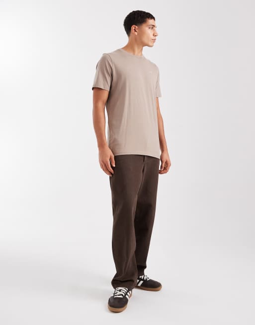 Hollister icon logo classic fit short sleeve t-shirt in light brown, 2 of 5