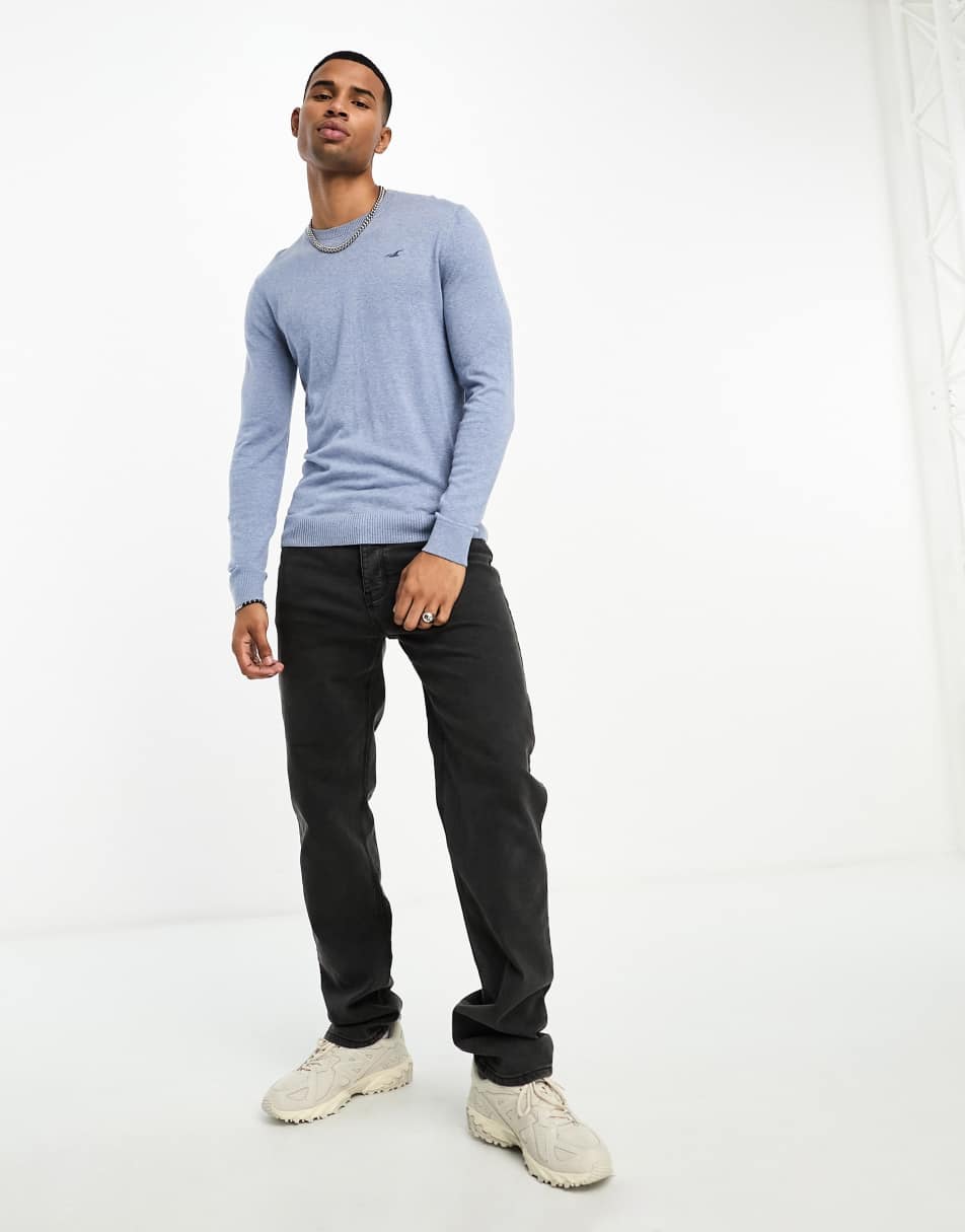 Hollister blue jumper hotsell