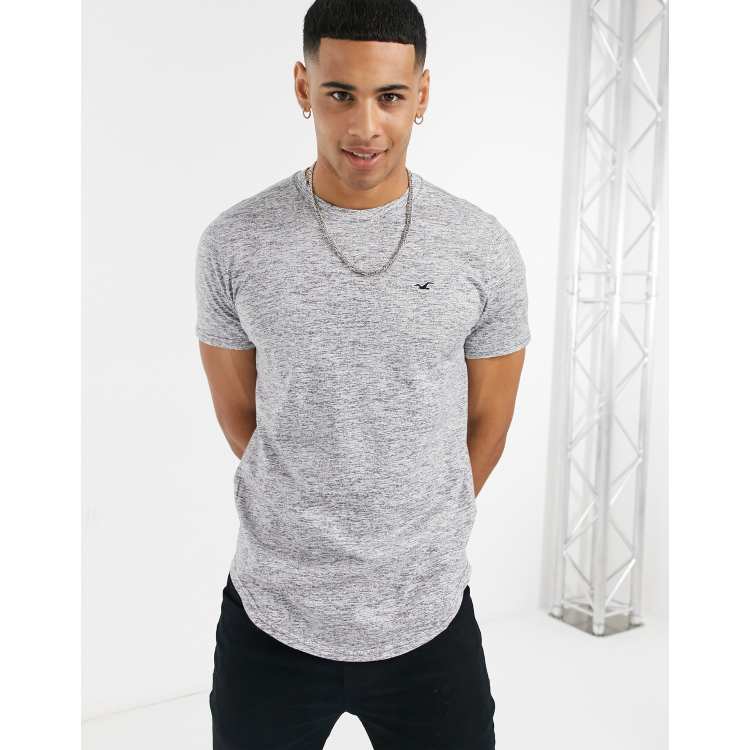 Hollister Curved Hem Logo Icon Henley