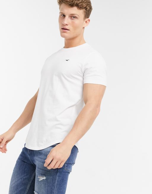 Hollister curved hem t on sale shirt