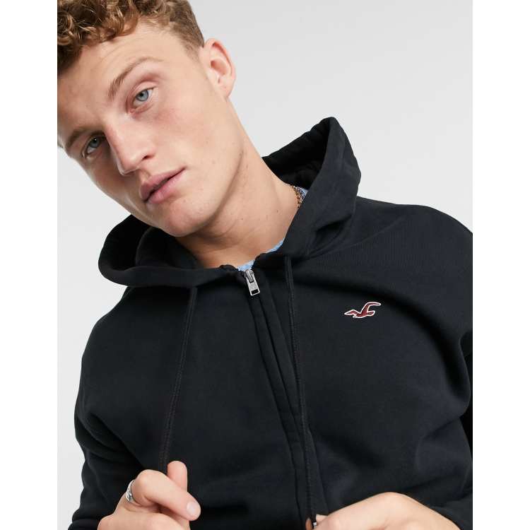 Hollister logo full zip hoodie clearance