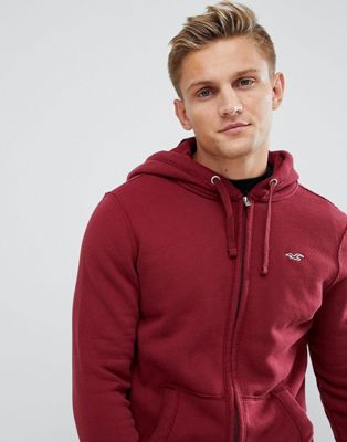 hollister hoodie burgundy