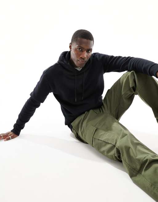 Hollister icon logo hoodie in black ASOS