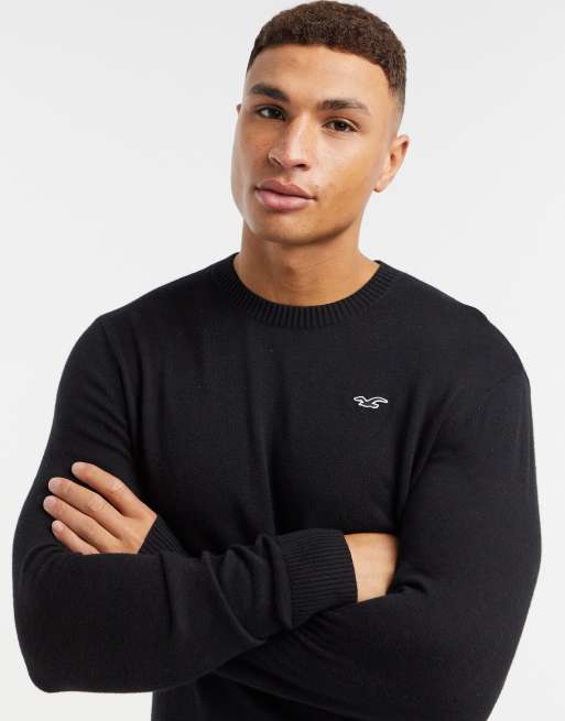 Black hot sale sweater hollister