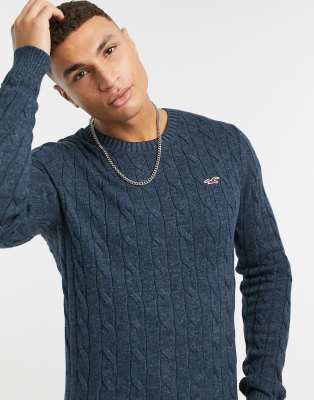 hollister cable knit jumper