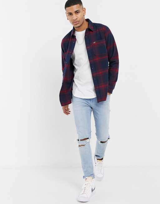 Hollister red flannel sales
