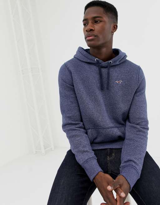 Hollister icon logo overhead hoodie in navy