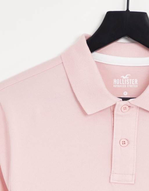Hollister pink polo shirt cheap