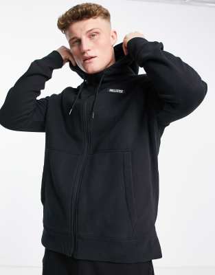 Hollister icon logo sherpa lined full zip hoodie in black ASOS