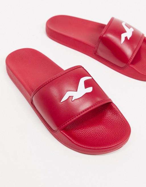 Hollister icon logo sliders in red