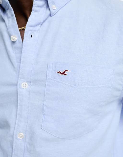  Hollister Men's Stretch Logo Icon Short Sleeve Button Down  Shirt, Hollister Stretch Shirt, One Point Logo, blue : Clothing, Shoes &  Jewelry