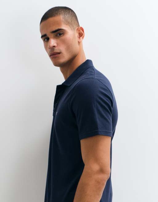 Hollister Icon-Logo Slim-Fit-Polo in Marineblau, 5 von 9