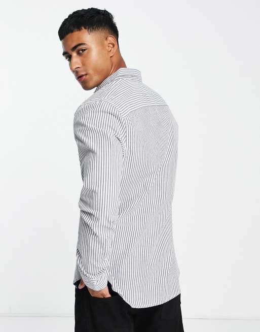 Hollister black and white striped shirt hotsell