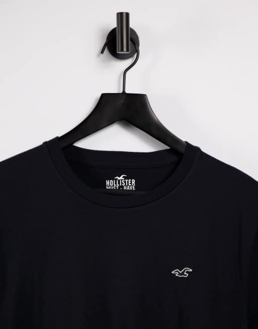 Hollister icon logo t-shirt in black, 3 of 4