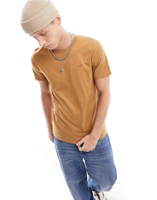 Hollister icon logo t-shirt in brown