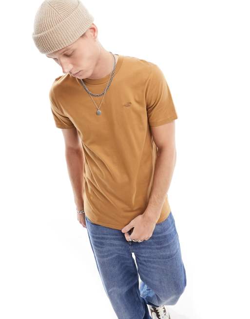 Hollister With Embroidered Logo T-shirt Crew Neck Short Sleeve