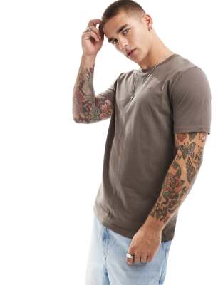 Hollister Hollister icon logo t-shirt in brown