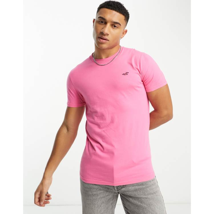 Pink hollister t shirt discount