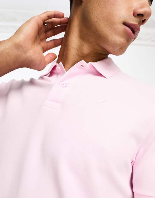 Hollister Icon Polo in piqu rosa con logo ASOS