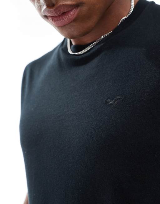 Hollister - Icon - T-shirt aderente nera con motivo , 4 di 4