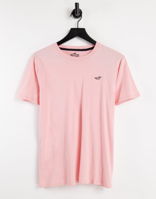 Hollister - Icon - T-shirt met logo in bloesemroze
