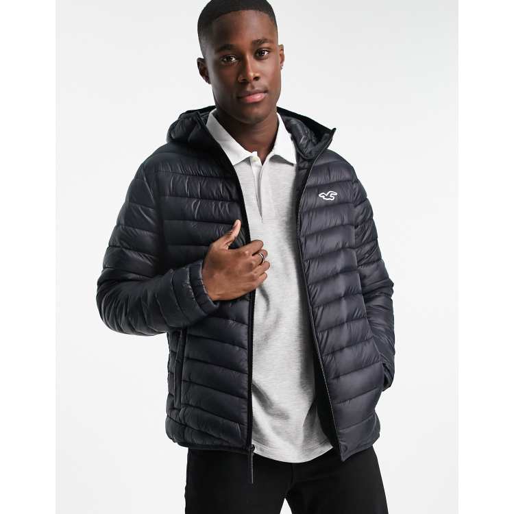 Hollister puffer jacket mens clearance