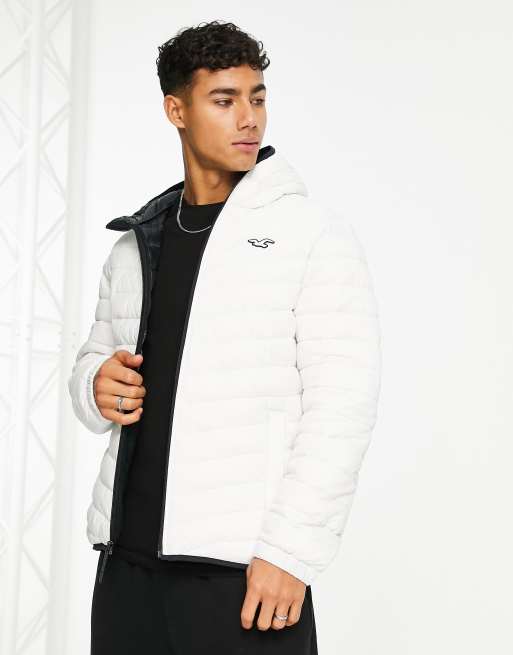 Hollister white jacket online