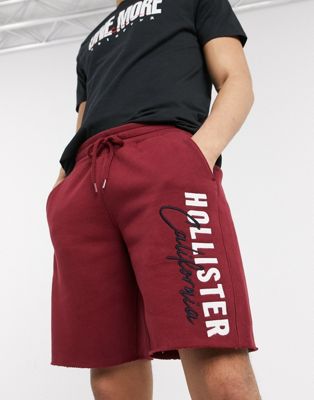 Hollister iconic logo shorts in red | ASOS