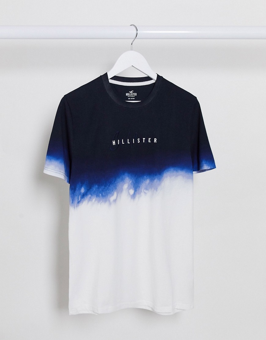 Hollister - indigo wash - T-shirt met logo in blauw