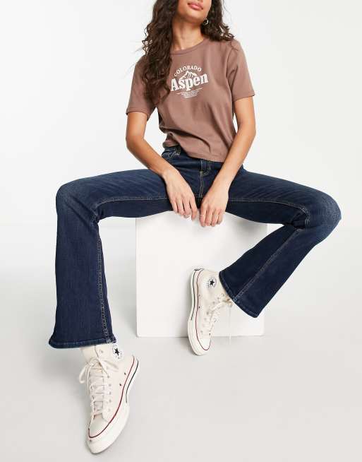 Hollister - Indigoblå bootcut-jeans, 4 af 4