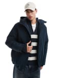 [Hollister] Hollister insulated zip detail jacket in navy XS NAVY