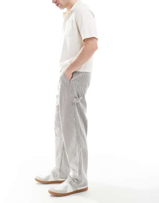 Hollister - Jean baggy style charpentier à rayures hickory - Bleu, 3 de 5