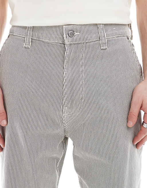 Hollister - Jean baggy style charpentier à rayures hickory - Bleu, 5 de 5