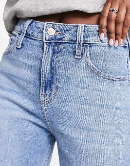 Hollister Jean baggy style vintage taille haute Bleu moyen